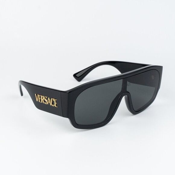 Versace Women Sunglasses Black Dark Grey Pilot VE4439 GB1/87 NEW AUTHENTIC main image 5